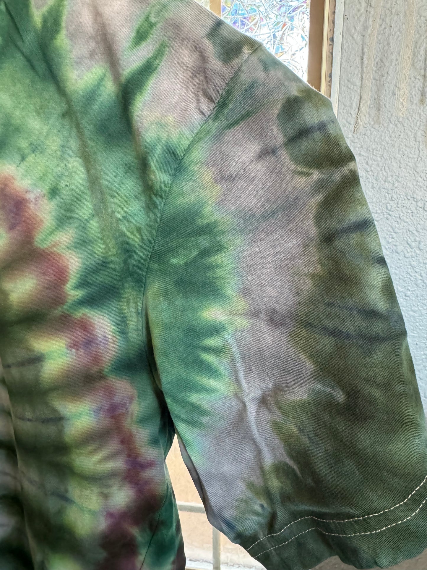 Green and Gray Spiral tie dye