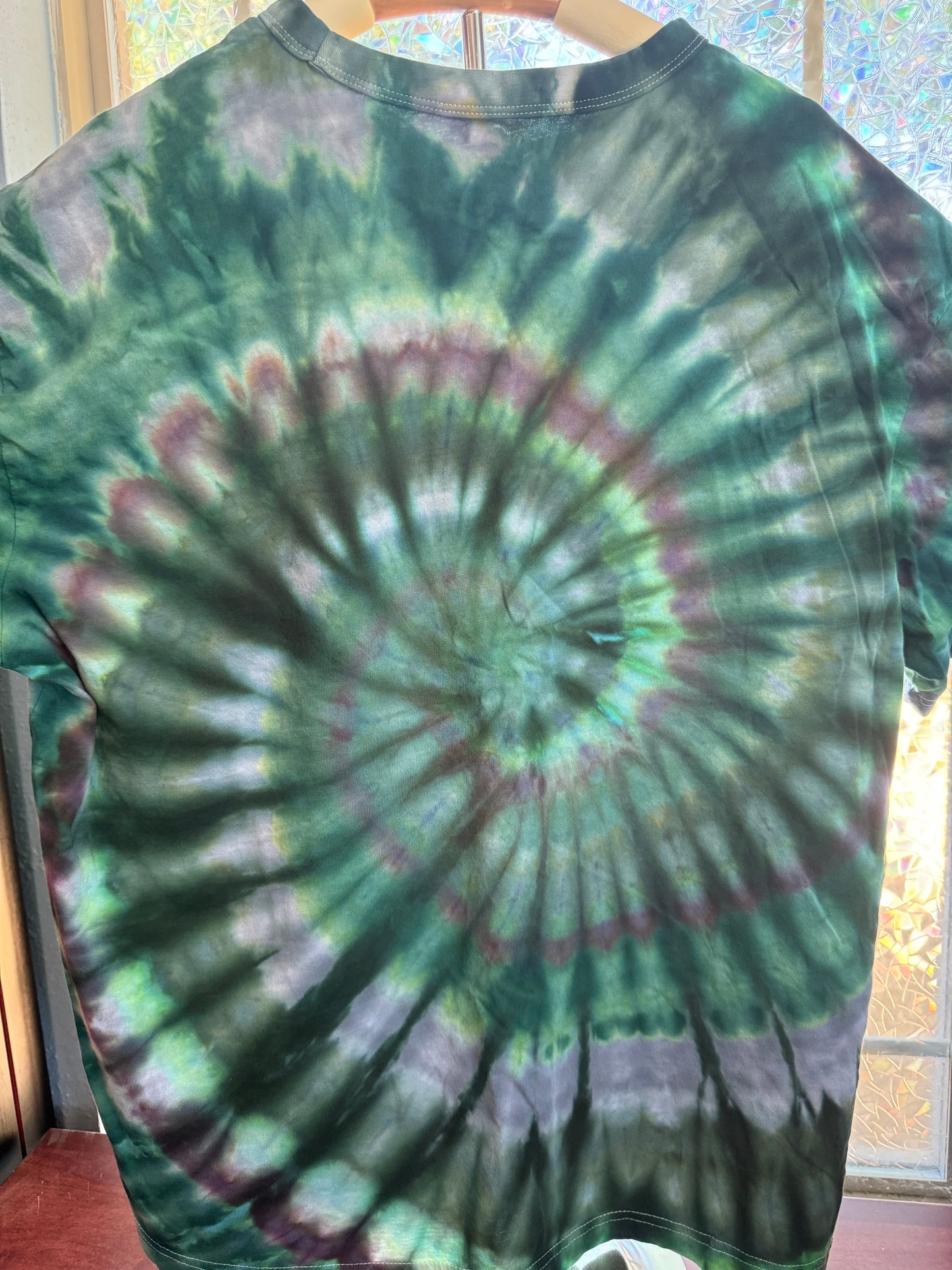 Green and Gray Spiral tie dye